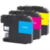 CIG Non-OEM New High Yield Cyan, Magenta, Yellow Ink Cartridges for Brother LC-103XL 3-Pack