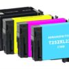 CIG Remanufactured Black High Yield, Cyan, Magenta, Yellow Ink Cartridges for Epson T252XL/T252
