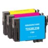 CIG Remanufactured Cyan, Magenta, Yellow High Yield Ink Cartridges for Epson T252XL 3-Pack