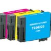 CIG Remanufactured Cyan, Magenta, Yellow Ink Cartridges for Epson T200 3-Pack